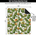 Avocado Cut In Half Drawing Print Futon Protector