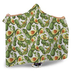 Avocado Cut In Half Drawing Print Hooded Blanket