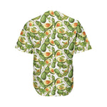 Avocado Cut In Half Drawing Print Men's Baseball Jersey