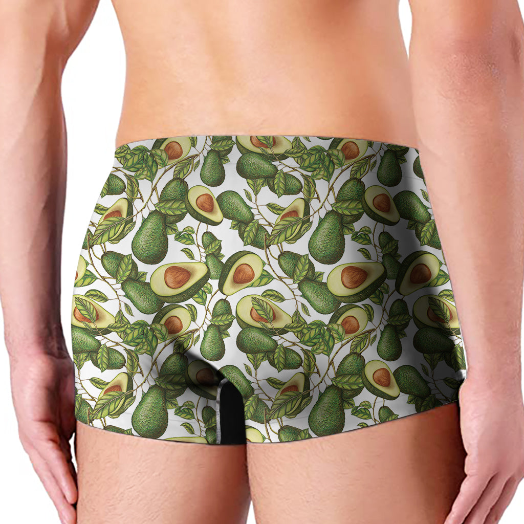 Avocado Cut In Half Drawing Print Men's Boxer Briefs