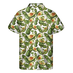 Avocado Cut In Half Drawing Print Men's Short Sleeve Shirt