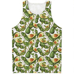 Avocado Cut In Half Drawing Print Men's Tank Top