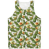 Avocado Cut In Half Drawing Print Men's Tank Top