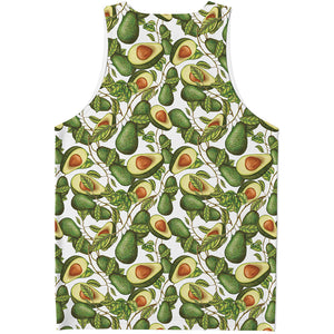 Avocado Cut In Half Drawing Print Men's Tank Top