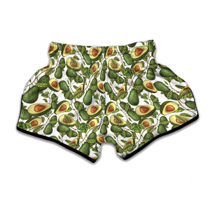 Avocado Cut In Half Drawing Print Muay Thai Boxing Shorts