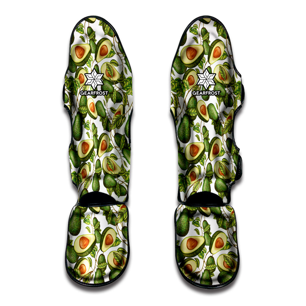 Avocado Cut In Half Drawing Print Muay Thai Shin Guard