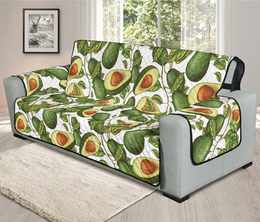 Avocado Cut In Half Drawing Print Oversized Sofa Protector