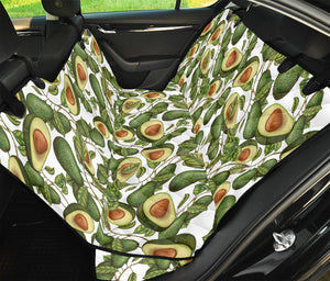 Avocado Cut In Half Drawing Print Pet Car Back Seat Cover