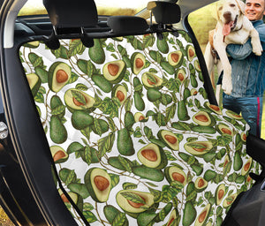 Avocado Cut In Half Drawing Print Pet Car Back Seat Cover