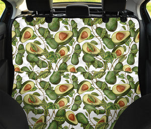 Avocado Cut In Half Drawing Print Pet Car Back Seat Cover