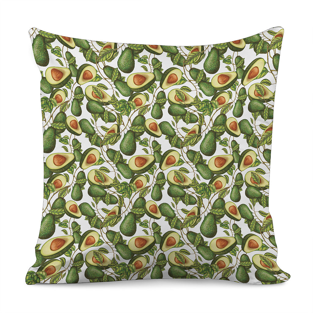 Avocado Cut In Half Drawing Print Pillow Cover