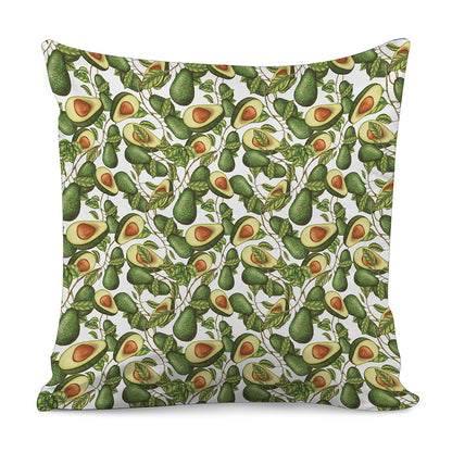 Avocado Cut In Half Drawing Print Pillow Cover