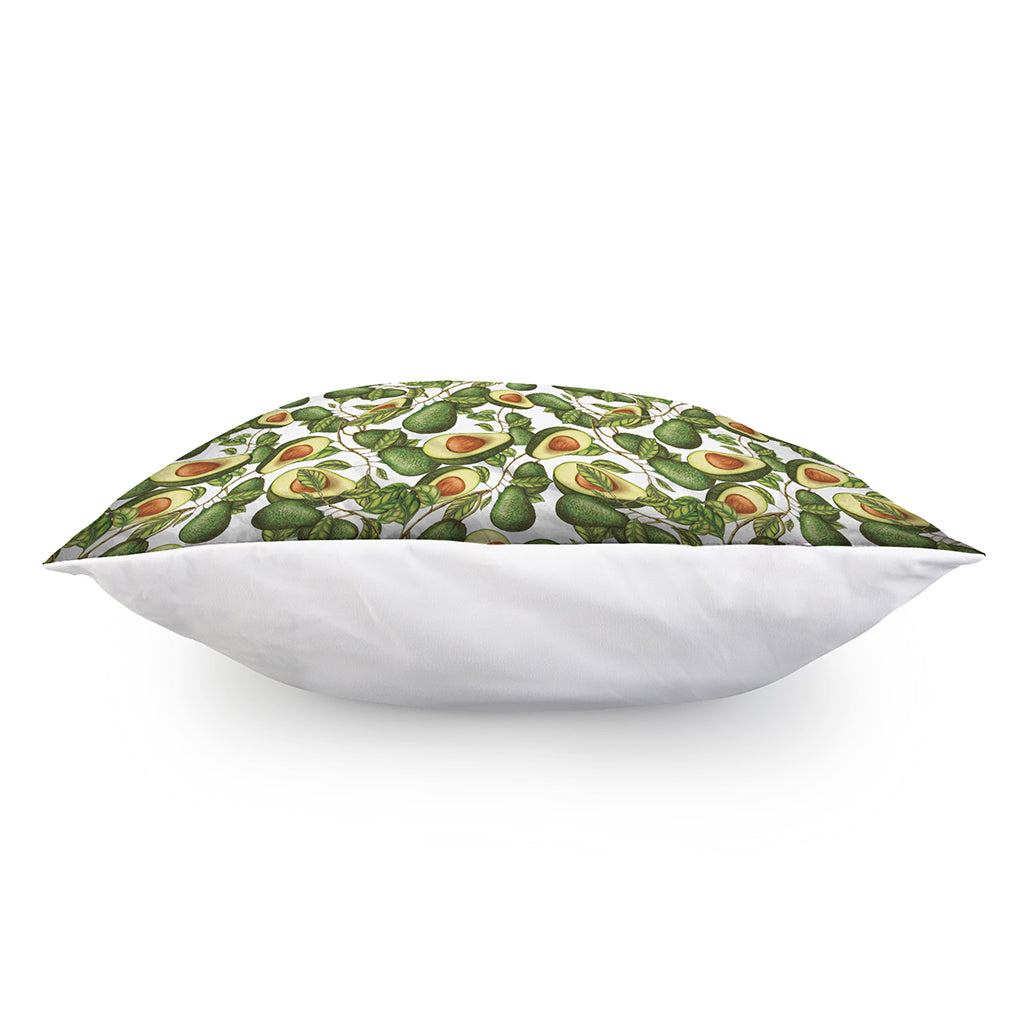 Avocado Cut In Half Drawing Print Pillow Cover