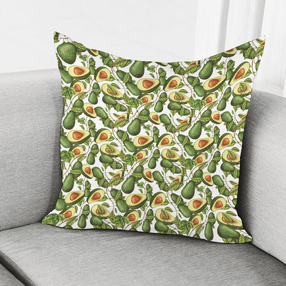 Avocado Cut In Half Drawing Print Pillow Cover