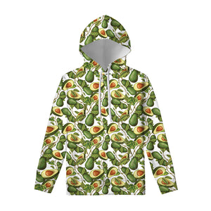 Avocado Cut In Half Drawing Print Pullover Hoodie