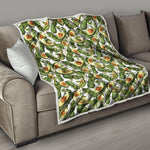 Avocado Cut In Half Drawing Print Quilt