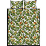 Avocado Cut In Half Drawing Print Quilt Bed Set