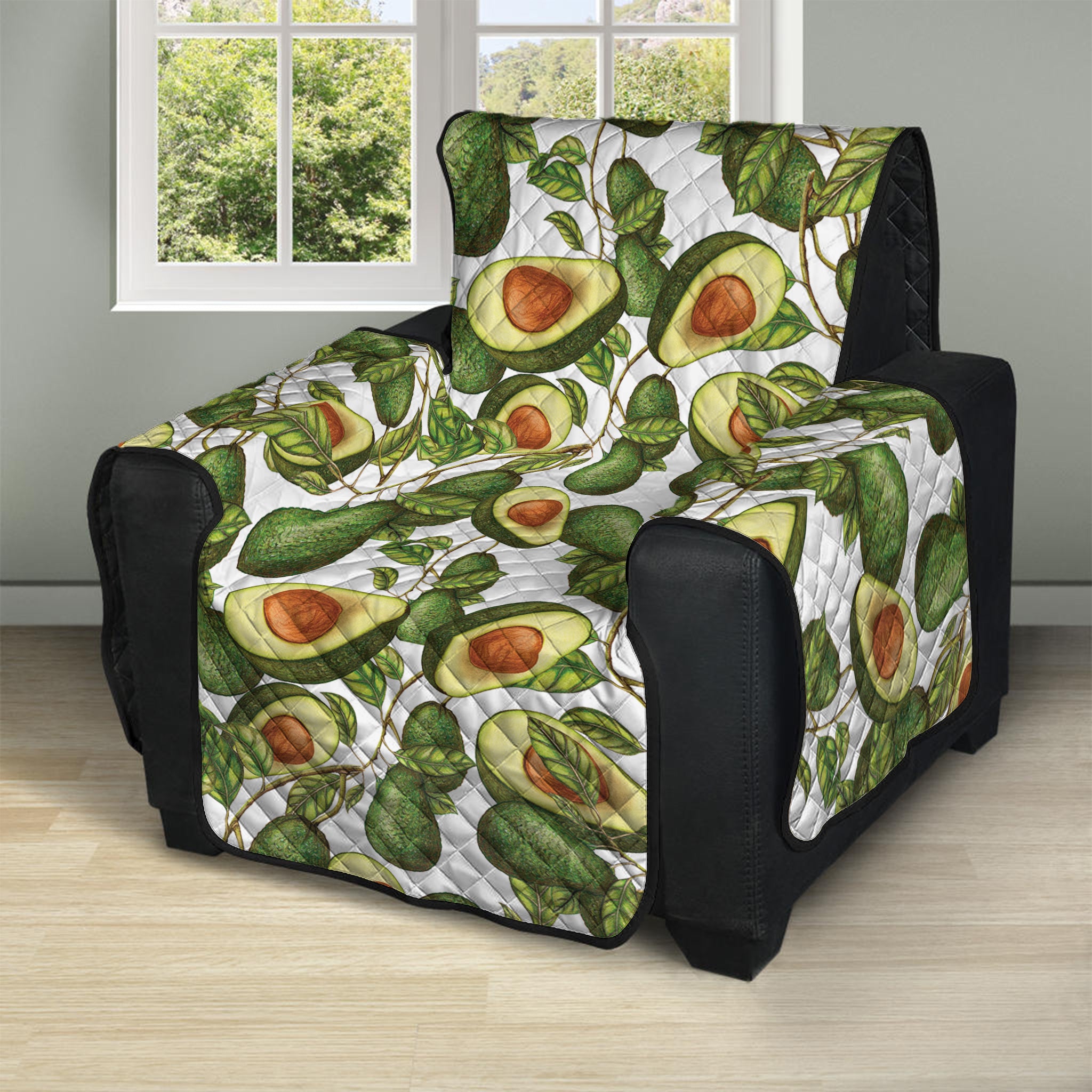 Avocado Cut In Half Drawing Print Recliner Protector