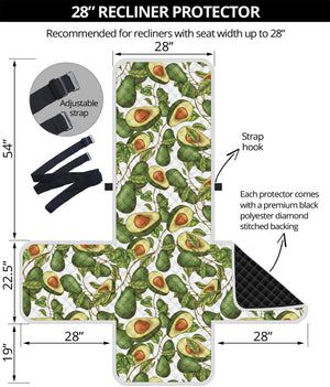 Avocado Cut In Half Drawing Print Recliner Protector