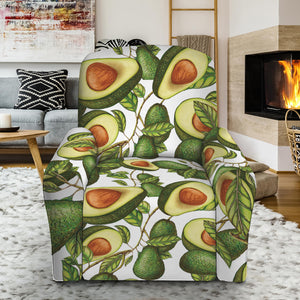 Avocado Cut In Half Drawing Print Recliner Slipcover