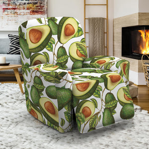 Avocado Cut In Half Drawing Print Recliner Slipcover