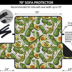 Avocado Cut In Half Drawing Print Sofa Protector