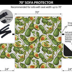 Avocado Cut In Half Drawing Print Sofa Protector