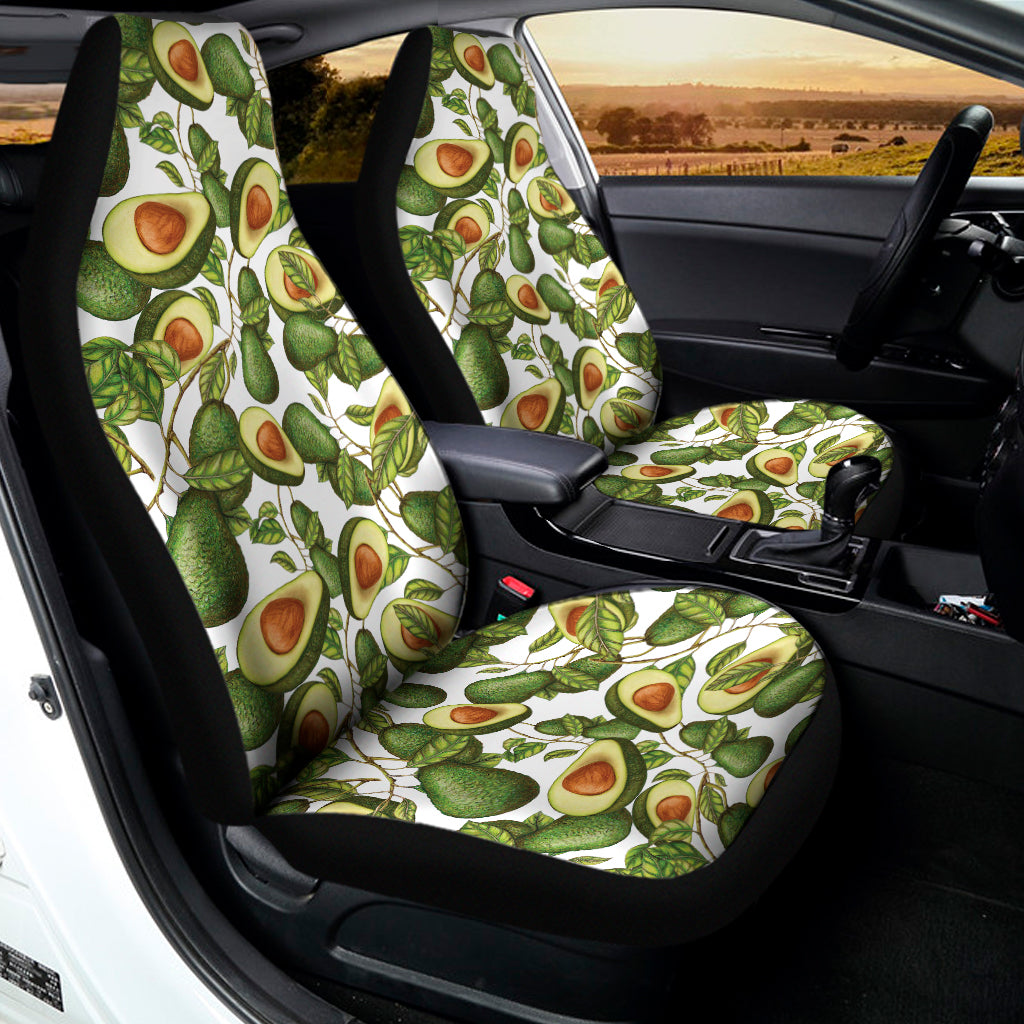 Avocado Cut In Half Drawing Print Universal Fit Car Seat Covers