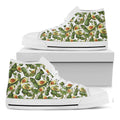 Avocado Cut In Half Drawing Print White High Top Sneakers