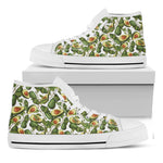 Avocado Cut In Half Drawing Print White High Top Shoes