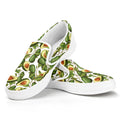 Avocado Cut In Half Drawing Print White Slip On Sneakers