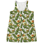 Avocado Cut In Half Drawing Print Women's Racerback Tank Top