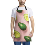 Avocado Cut In Half Pattern Print Apron