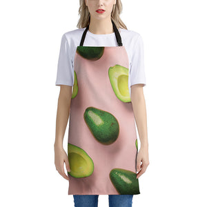 Avocado Cut In Half Pattern Print Apron