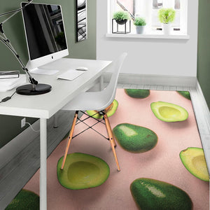 Avocado Cut In Half Pattern Print Area Rug