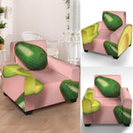 Avocado Cut In Half Pattern Print Armchair Slipcover