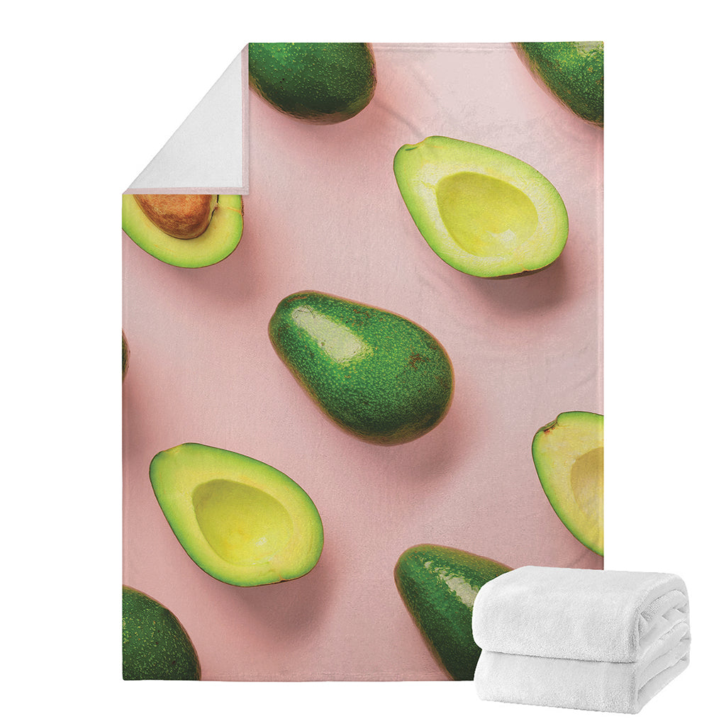 Avocado Cut In Half Pattern Print Blanket