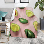 Avocado Cut In Half Pattern Print Blanket