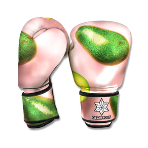 Avocado Cut In Half Pattern Print Boxing Gloves