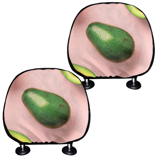 Avocado Cut In Half Pattern Print Car Headrest Covers