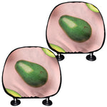 Avocado Cut In Half Pattern Print Car Headrest Covers