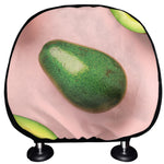 Avocado Cut In Half Pattern Print Car Headrest Covers