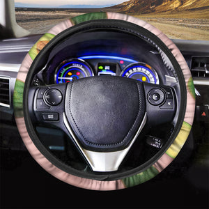 Avocado Cut In Half Pattern Print Car Steering Wheel Cover