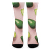 Avocado Cut In Half Pattern Print Crew Socks