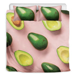 Avocado Cut In Half Pattern Print Duvet Cover Bedding Set