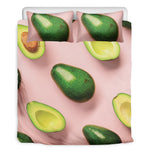 Avocado Cut In Half Pattern Print Duvet Cover Bedding Set