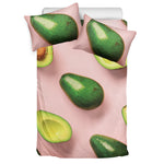Avocado Cut In Half Pattern Print Duvet Cover Bedding Set