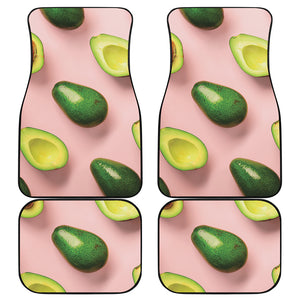 Avocado Cut In Half Pattern Print Front and Back Car Floor Mats