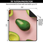 Avocado Cut In Half Pattern Print Futon Protector