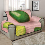 Avocado Cut In Half Pattern Print Half Sofa Protector